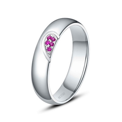红蓝宝石对戒 男戒 女戒